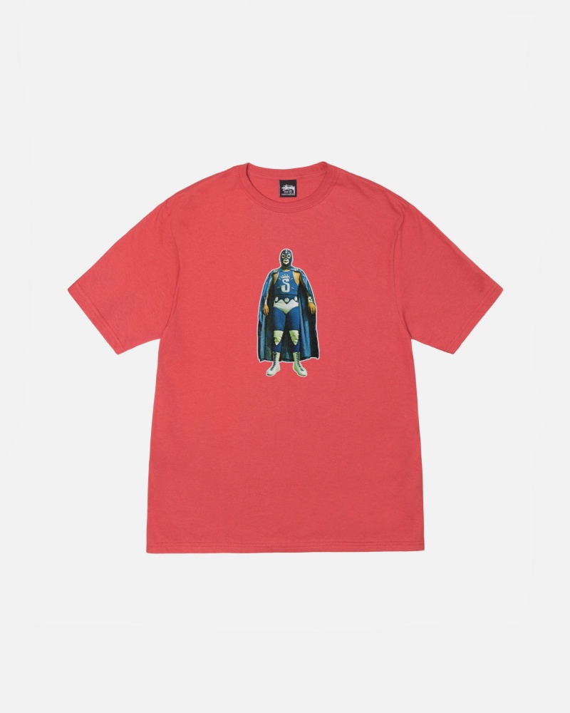 Short Sleeve T-Shirt Stüssy Stussy Lucha Tee Pepper | ND43-G4-LZ