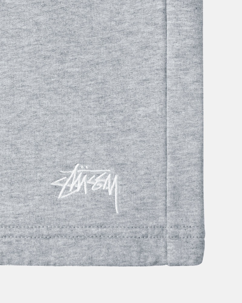 Short Stüssy Stock Logo Sweatshort Grise | XZ47-M1-NQ