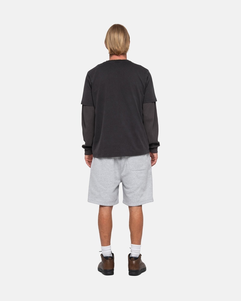 Short Stüssy Stock Logo Sweatshort Grise | XZ47-M1-NQ