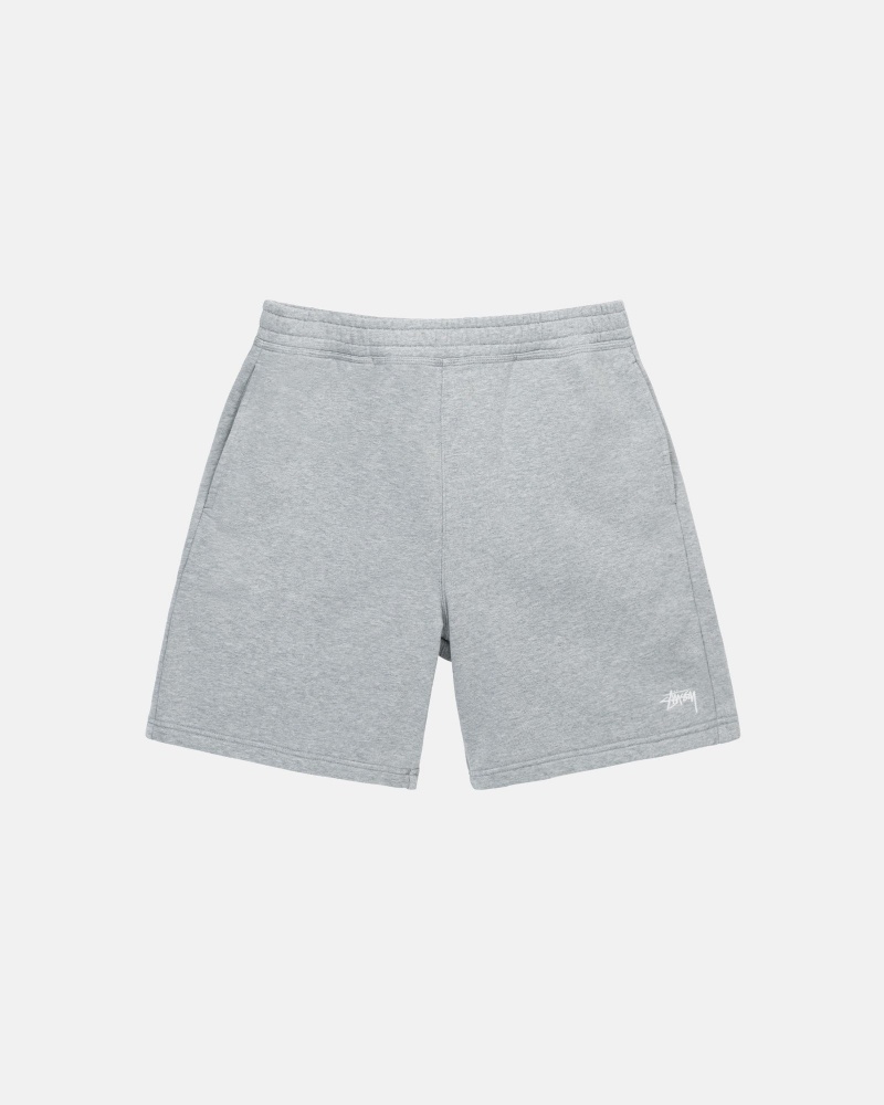 Short Stüssy Stock Logo Sweatshort Grise | XZ47-M1-NQ