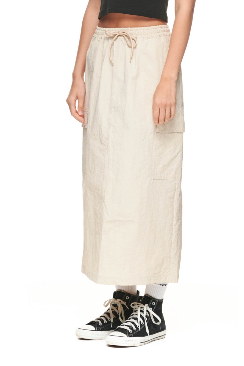 Shorts & Pants Stüssy Nylon Cargo Midi Skirt Blanche Sable | UE71-F5-TS