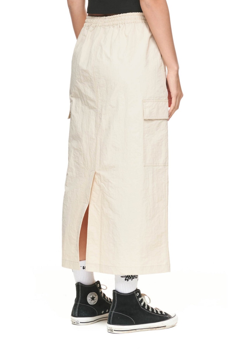 Shorts & Pants Stüssy Nylon Cargo Midi Skirt Blanche Sable | UE71-F5-TS