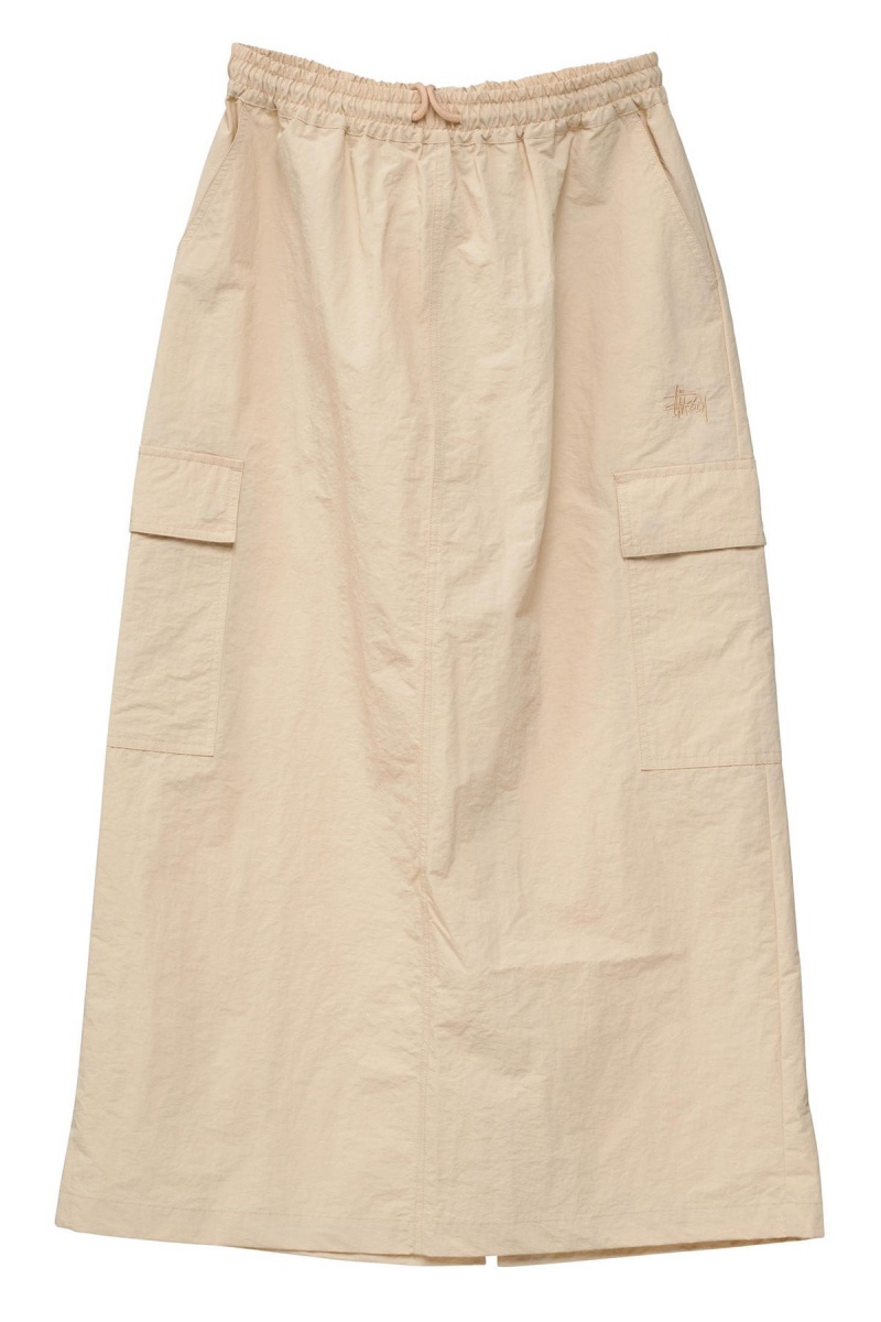 Shorts & Pants Stüssy Nylon Cargo Midi Skirt Blanche Sable | UE71-F5-TS