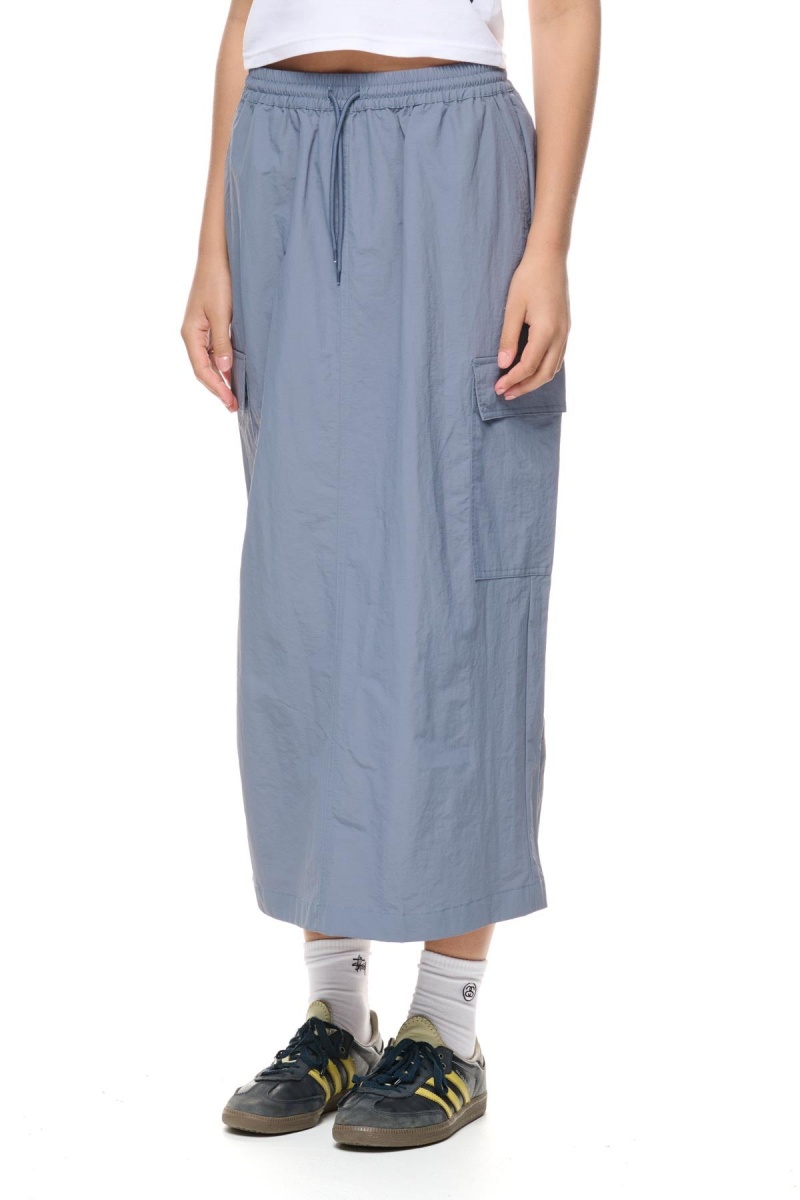 Shorts & Pants Stüssy Nylon Cargo Midi Skirt Bleu | PT22-Y8-HZ