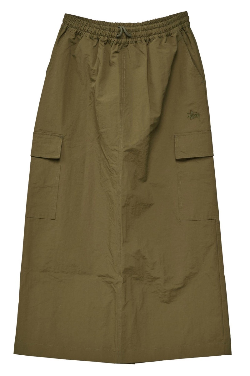 Shorts & Pants Stüssy Nylon Cargo Midi Skirt Vert | MX19-N7-UF