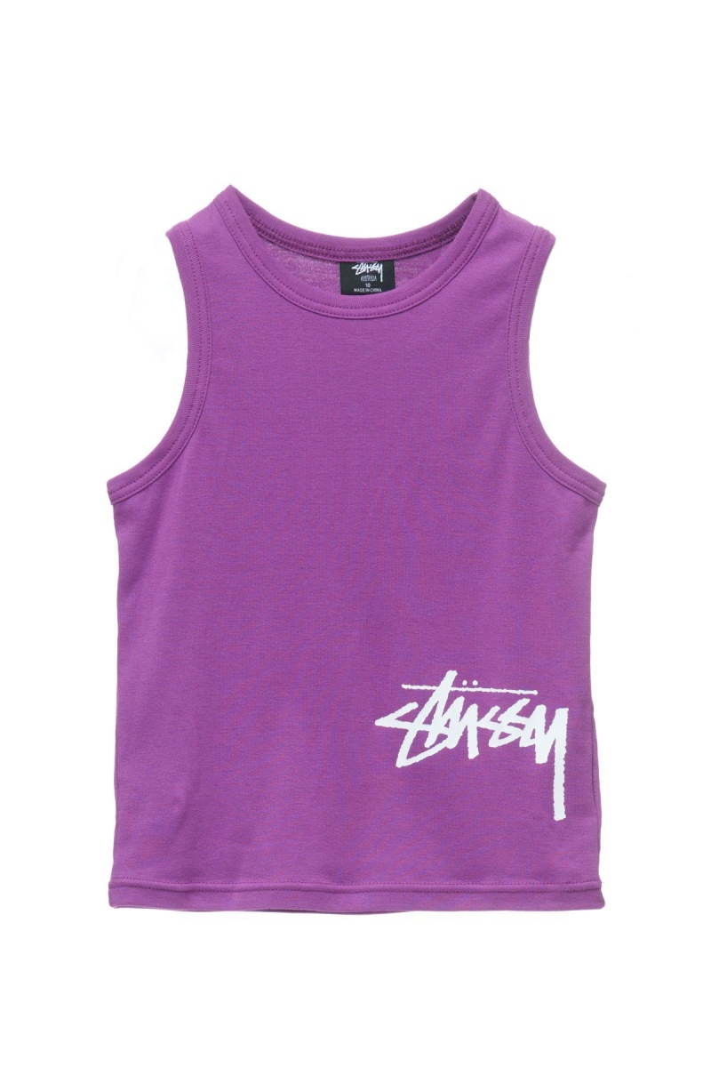 Singlets & Tanks Stüssy Mid Graffiti Tank Violette | EG03-I3-ZR