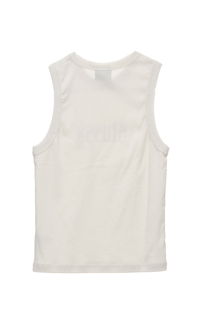 T-Shirts L/S Stüssy Stussy Rib Tank Blanche | CB87-K3-BY