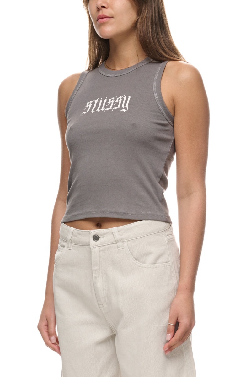 T-Shirts L/S Stüssy Stussy Rib Tank Grise | BK82-D7-JT