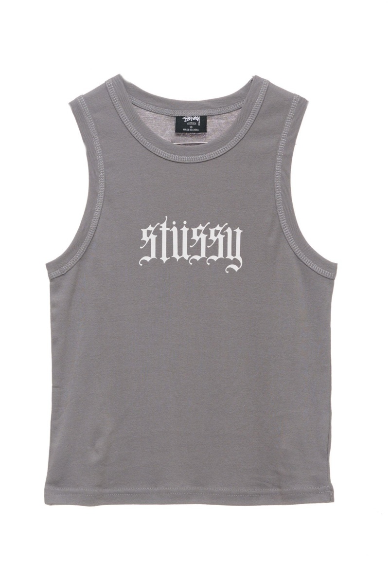 T-Shirts L/S Stüssy Stussy Rib Tank Grise | BK82-D7-JT