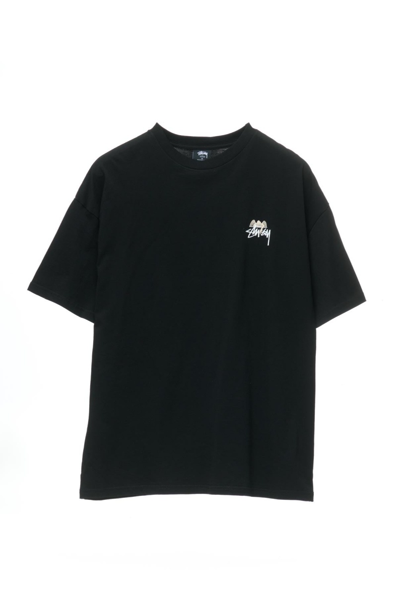 Tees Stüssy Angel Relaxed Tee Noir | FQ09-S9-UY