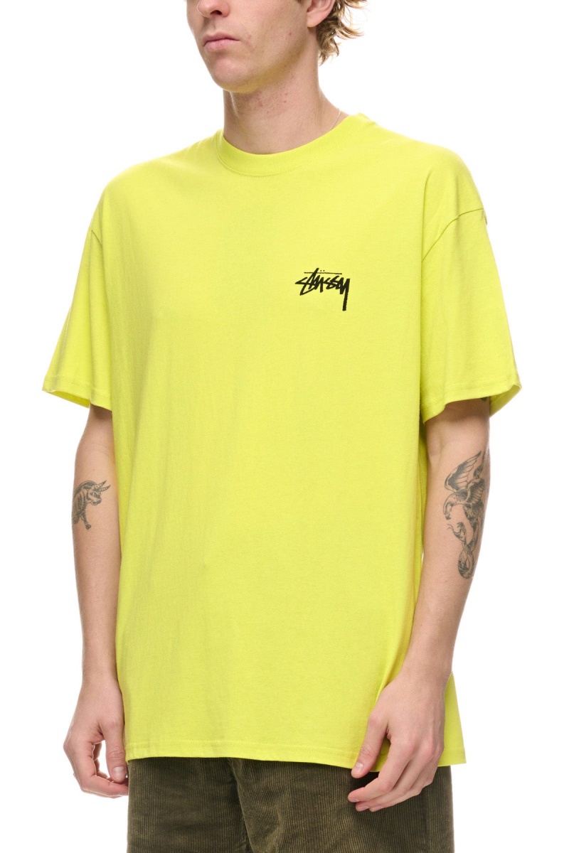 Tees Stüssy Big Stock Ss Tee Jaune | RJ63-U3-XJ