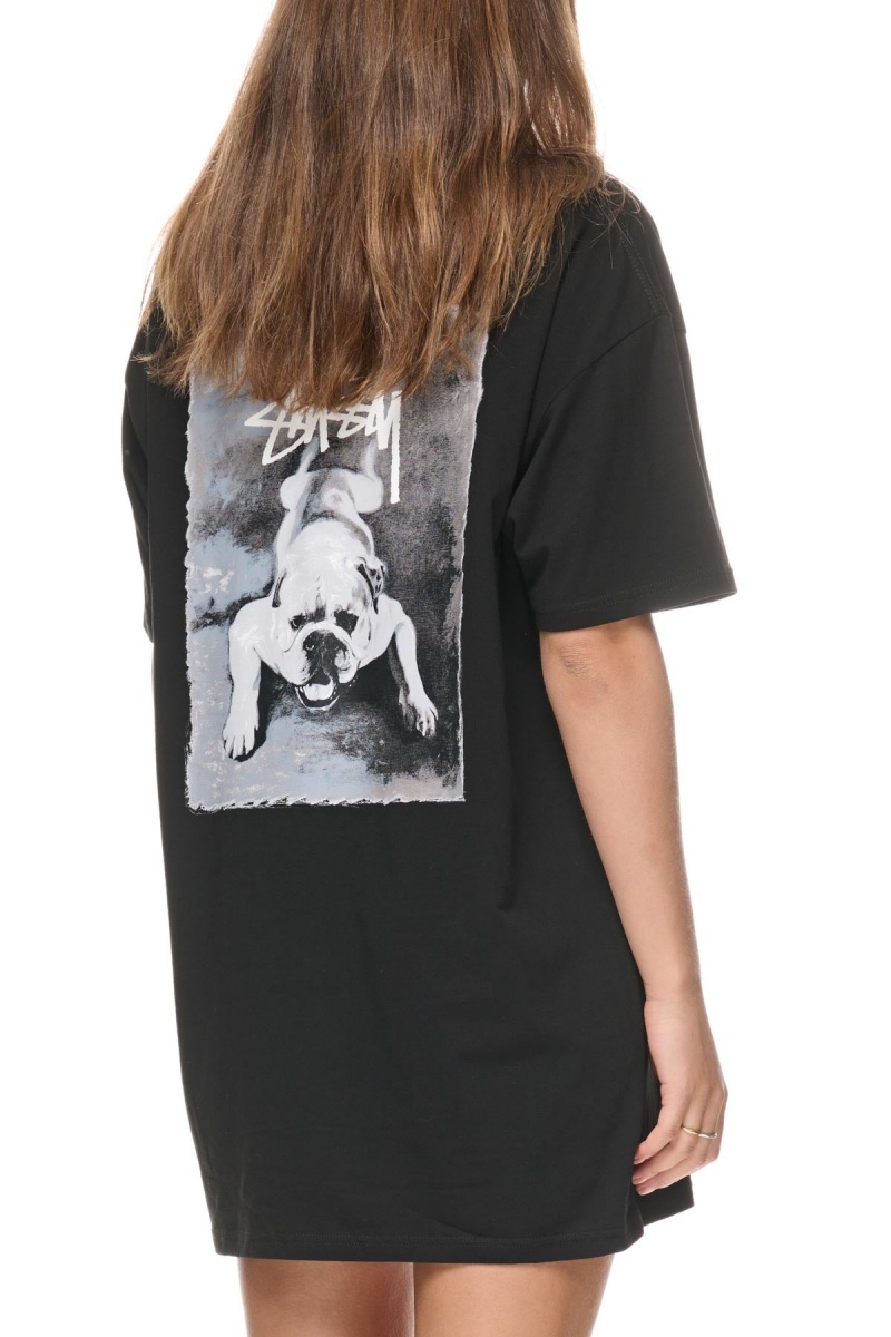 Tees Stüssy Bulldog Tee Robe Noir | RR90-W1-OL