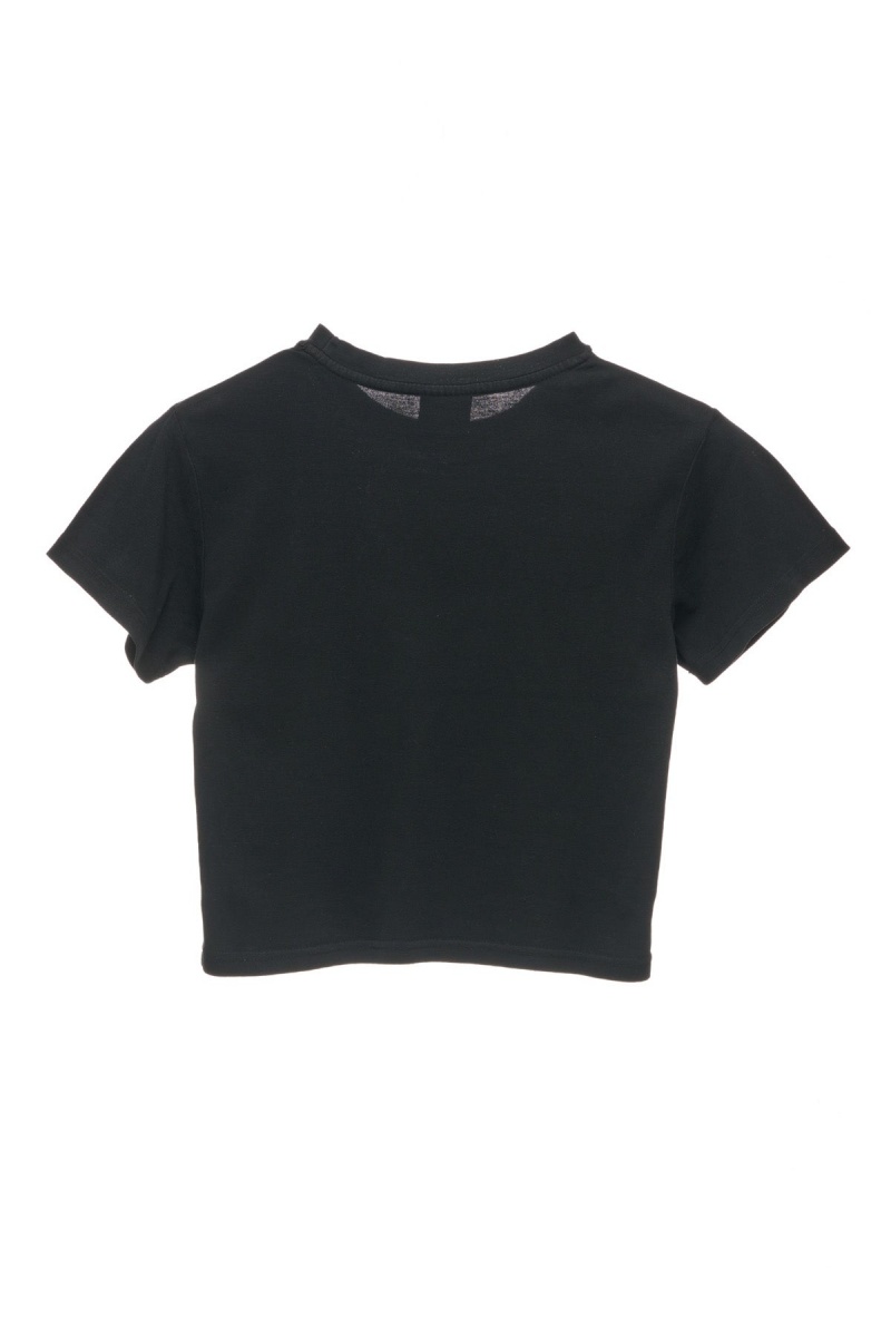 Tees Stüssy Capsule Rib Tee Noir | NW25-I4-QZ