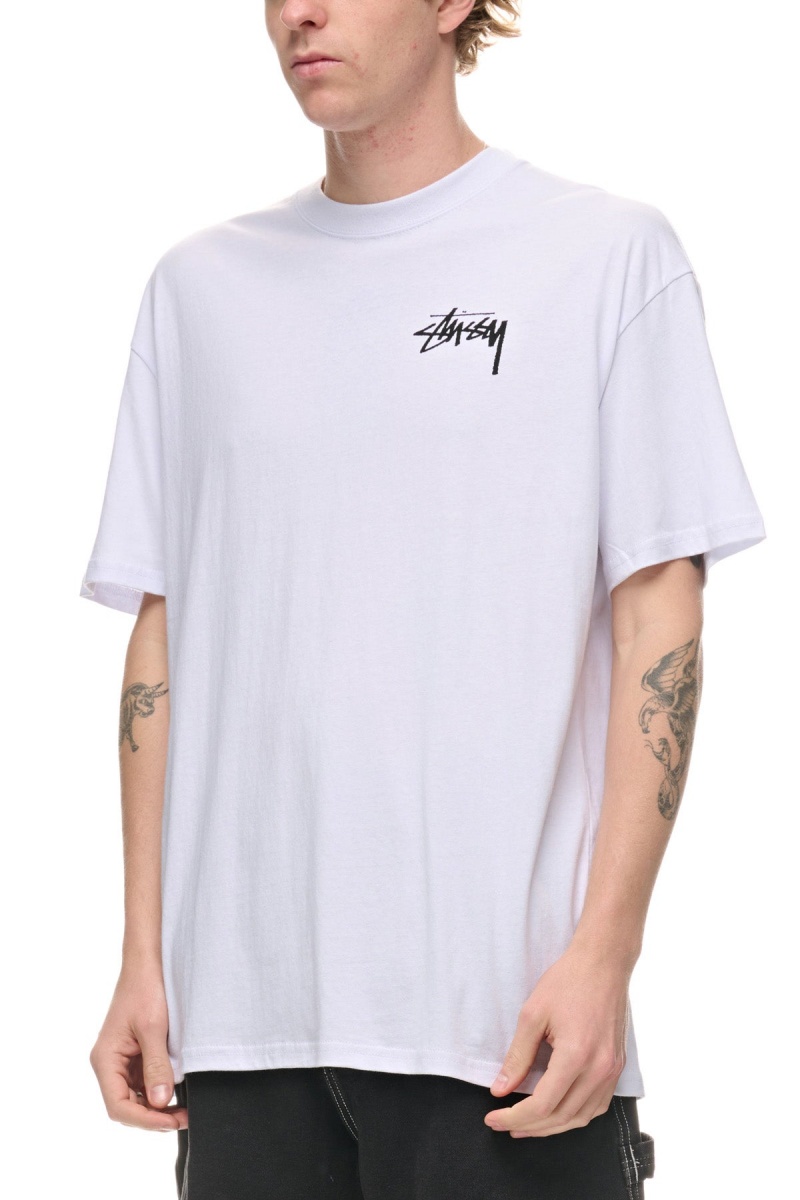 Tees Stüssy Club Crown Ss Tee Blanche | JX54-S0-BC