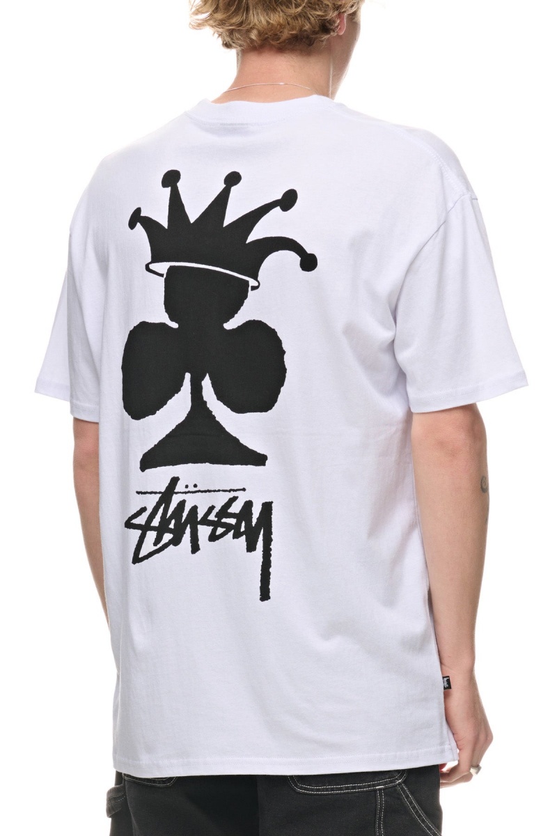 Tees Stüssy Club Crown Ss Tee Blanche | JX54-S0-BC