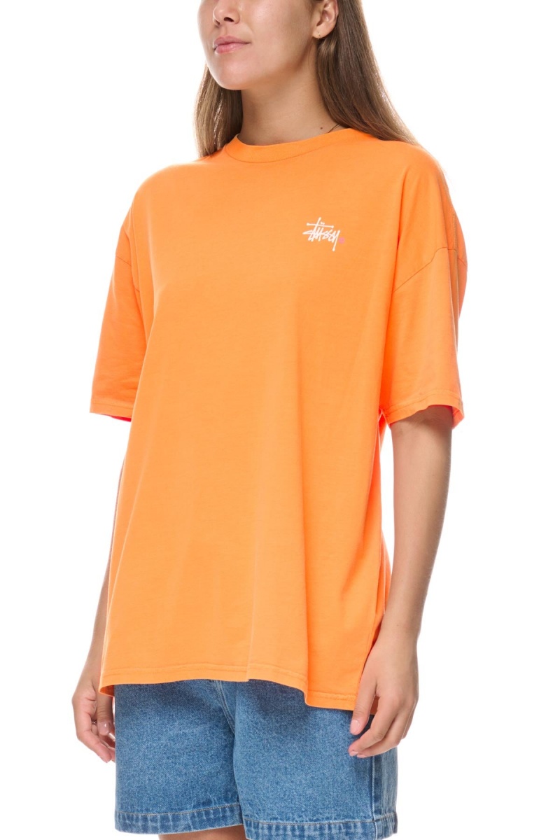 Tees Stüssy Graffiti Pigment Relaxed Tee Orange | LH80-Q0-MH