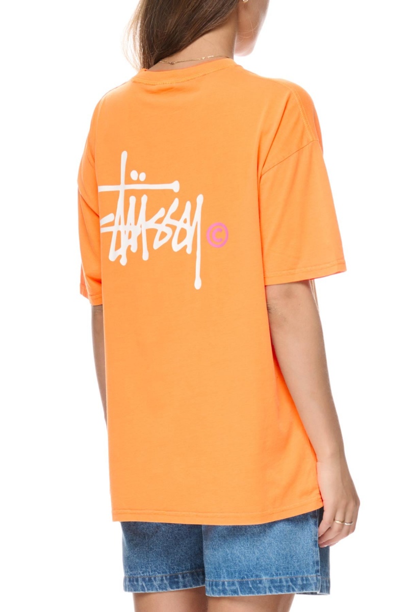 Tees Stüssy Graffiti Pigment Relaxed Tee Orange | LH80-Q0-MH