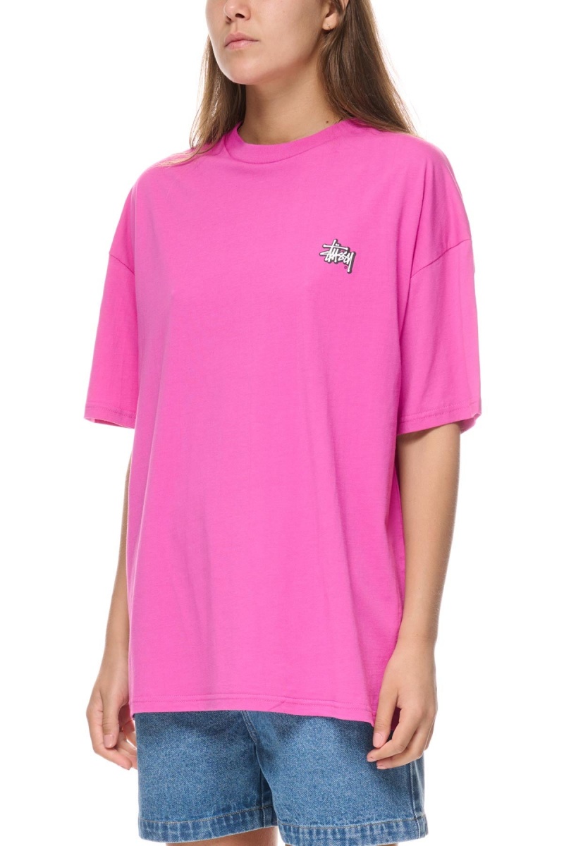 Tees Stüssy Offset Graffiti Relaxed Tee Berry | PB07-A1-VI