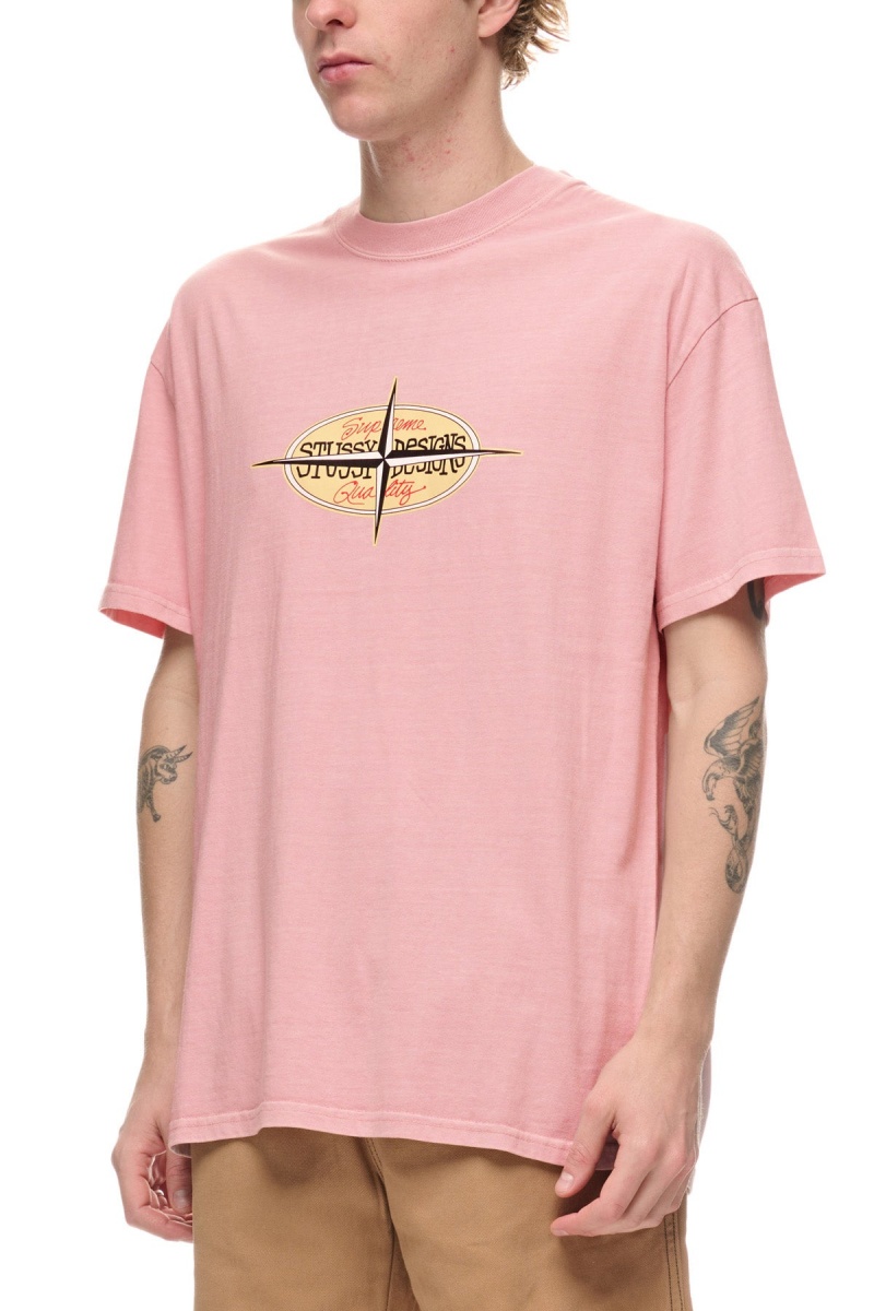 Tees Stüssy Points Ss Tee Rose | OW98-T2-AZ