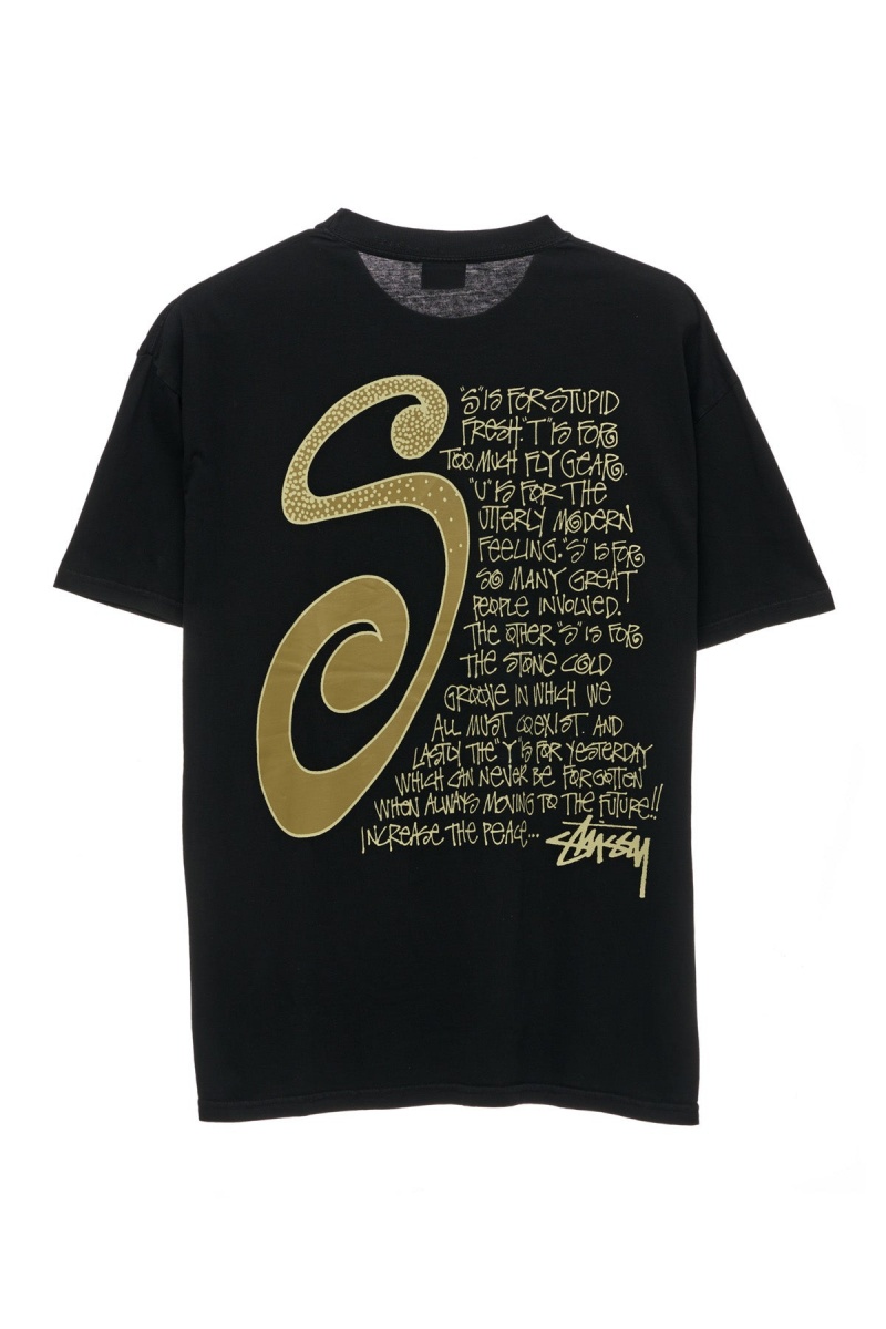 Tees Stüssy S Talk Ss Tee Noir | SG64-Y9-GZ