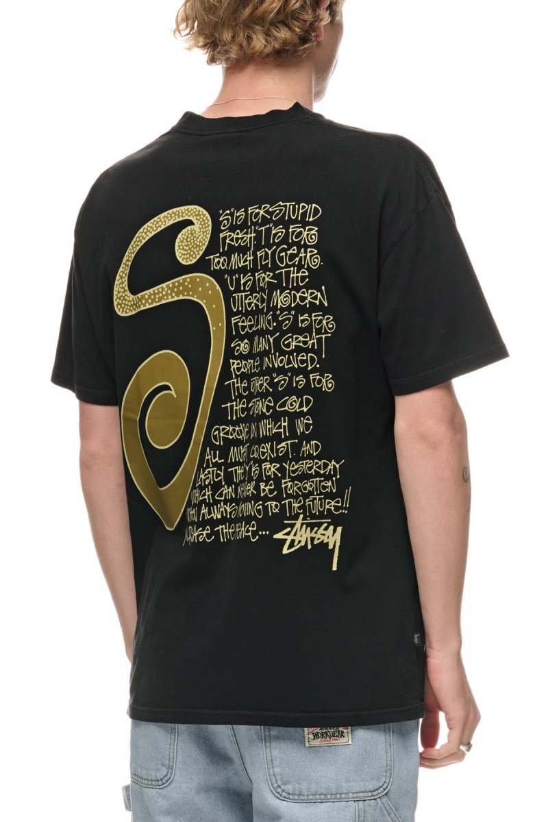 Tees Stüssy S Talk Ss Tee Noir | SG64-Y9-GZ