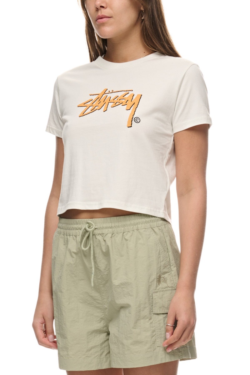 Tees Stüssy Shadow Stock Slim Tee Blanche | ZA98-U9-SD