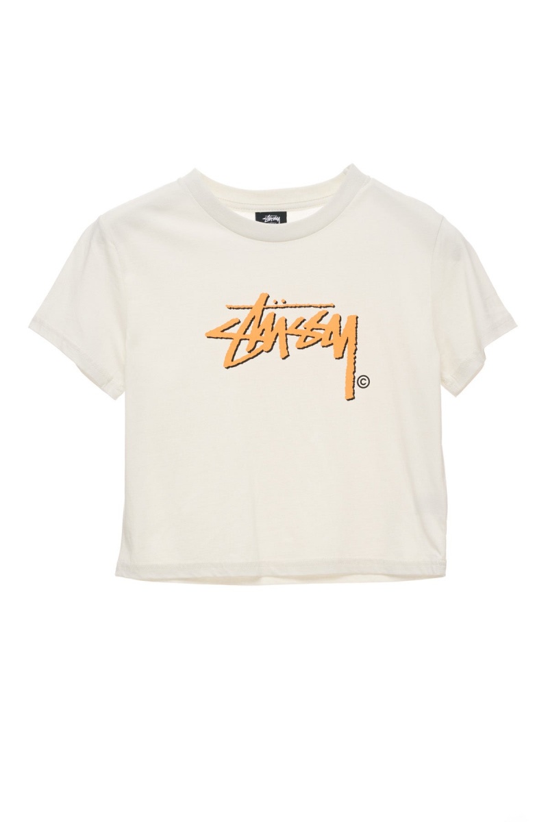 Tees Stüssy Shadow Stock Slim Tee Blanche | ZA98-U9-SD