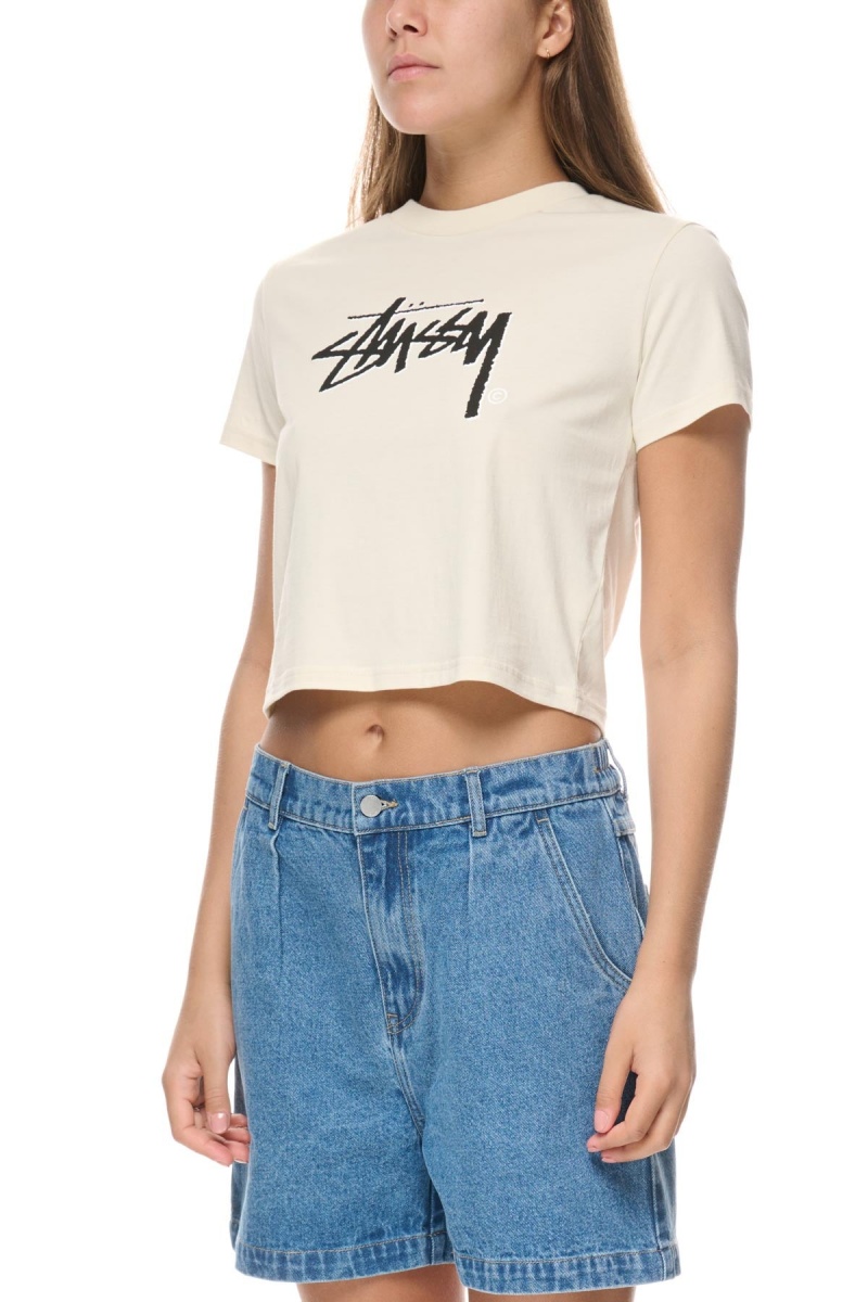 Tees Stüssy Shadow Stock Slim Tee Blanche | SL51-H7-KA