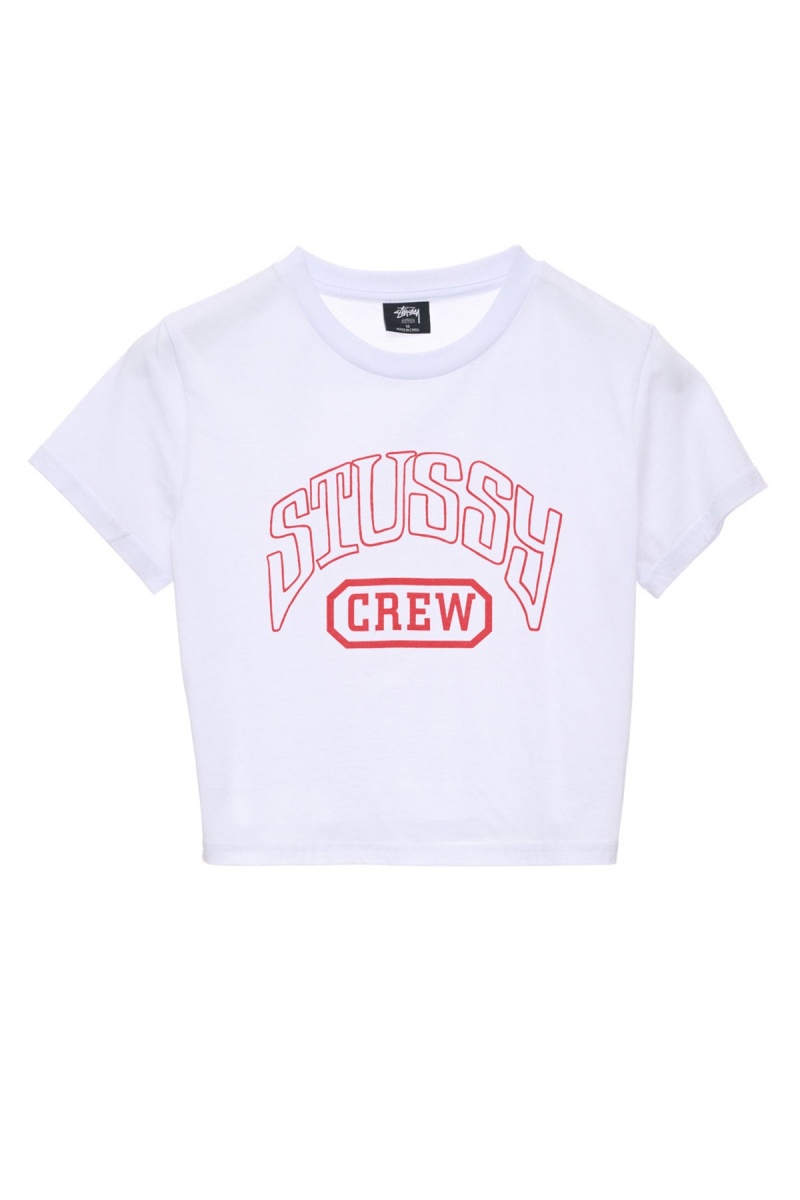 Tees Stüssy Stussy Crew Slim Tee Blanche | WP04-T6-BK