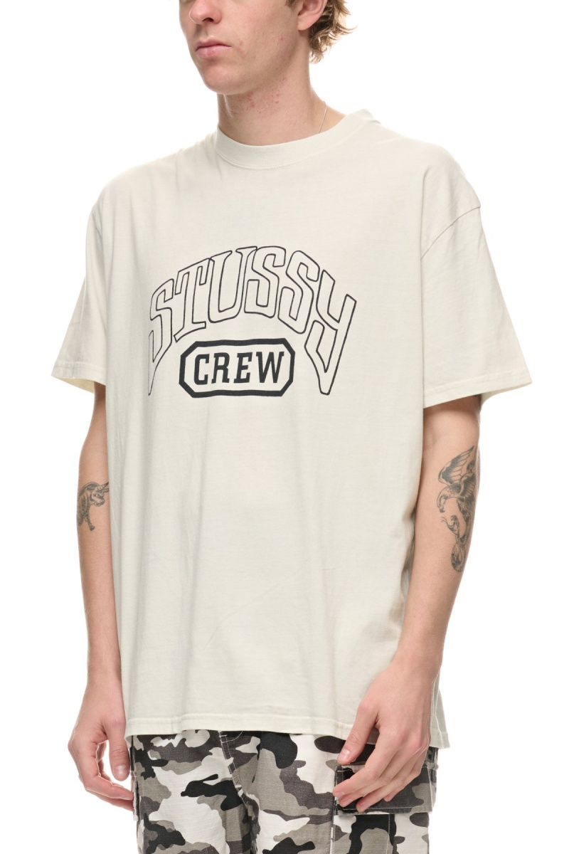 Tees Stüssy Stussy Crew Ss Tee Blanche | EB52-I5-QB