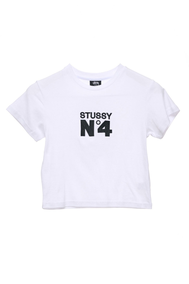 Tees Stüssy Stussy No4 Rib Tee Blanche | RM63-B3-HU