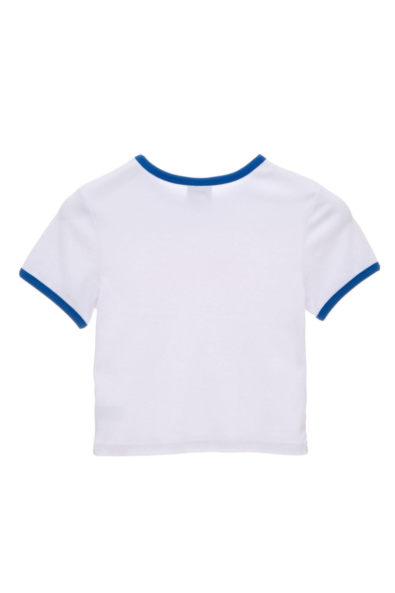 Tees Stüssy Stussy Ringer Tee White/ Ultramarine | LI70-Y4-XZ