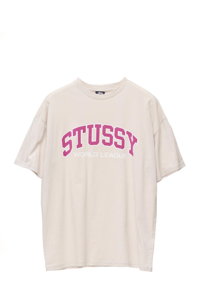 Tees Stüssy World League Relaxed Tee Blanche Sable | ZK91-G2-KV