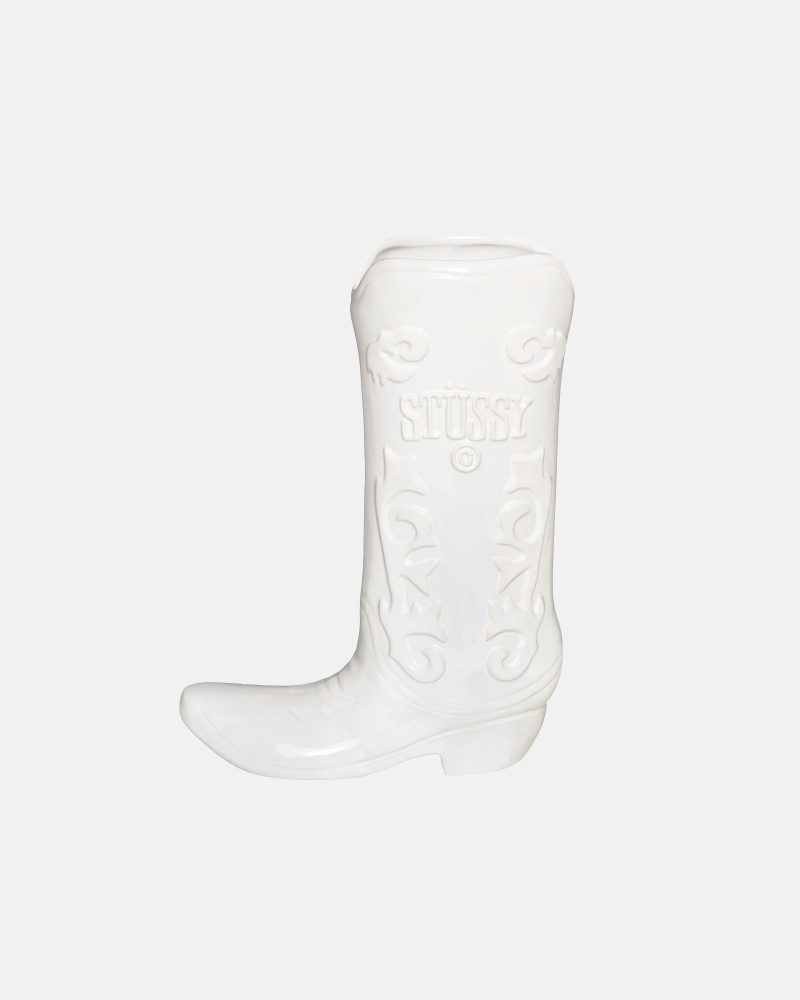 Vase/Pottery Stüssy Céramique Boot Vase Blanche | VP60-F0-AB