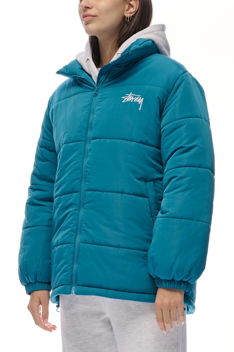 Vestes Stüssy Stock Puffa Jacket Vert | WQ36-K5-HB