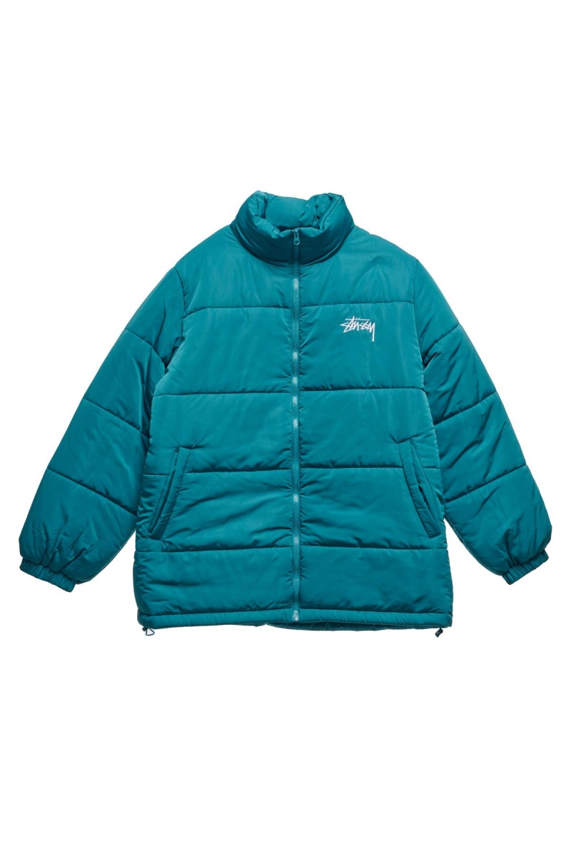 Vestes Stüssy Stock Puffa Jacket Vert | WQ36-K5-HB