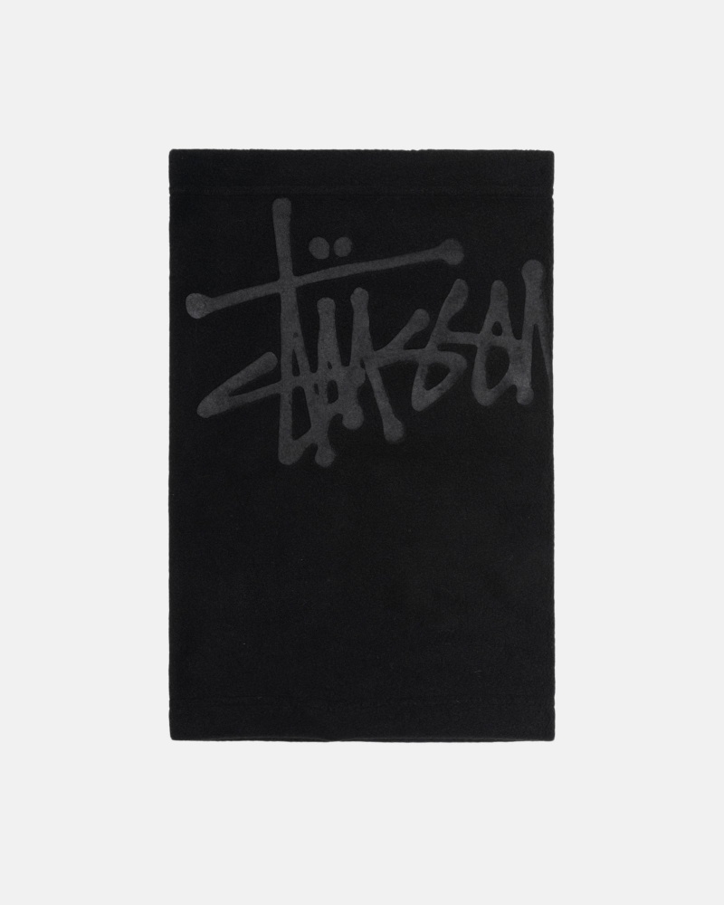 Écharpe Stüssy Polar Fleece Neck Warmer Noir | WI44-N8-IU