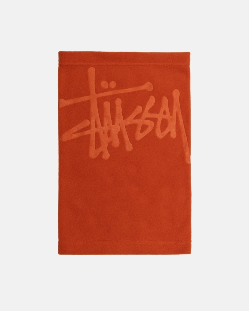 Écharpe Stüssy Polar Fleece Neck Warmer Orange | RK08-W8-YD